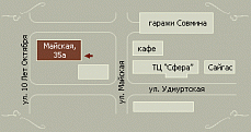 Корнет, магазин оружия. Схема проезда.